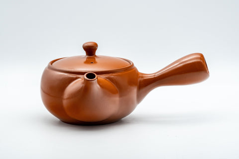 Tezumi — Japanese Kyusu - Tokoname-yaki Teapot with Fine Mesh Strainer - 330ml — three-quarter view