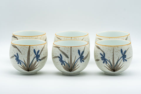 Japanese Tea Set - 西峰窯 Arita-yaki Porcelain Dobin Teapot with 6 Cups - Nishimine Kiln - Tezumi