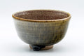 Tezumi — Japanese Matcha Bowl - Hare's Fur Drip Glazed Wan-nari Chawan - 400ml — front view showing the glaze