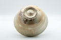 Tezumi — Japanese Matcha Bowl - Gohonte Glazed Hatazori-gata Hagi-yaki Chawan - 400ml — tilted view showing the foot and underside