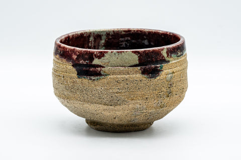 Japanese Matcha Bowl - 古仙堂 Kosendo Hantsutsu-gata Shigaraki-yaki Chawan - 450ml - Tezumi