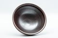 Japanese Matcha Bowl - Satiny Purple Tenmoku-gata Chawan - 250ml - top-down view showing the glazed interior