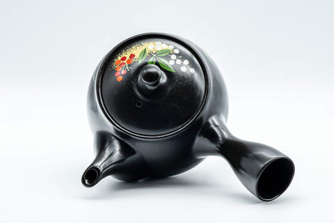 Japanese Kyusu - Black Kurodei Tokoname-yaki Teapot - 375ml - Tezumi