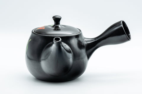 Japanese Kyusu - Black Kurodei Tokoname-yaki Teapot - 375ml - Tezumi