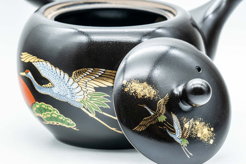 Japanese Kyusu - Black Kurodei Tokoname-yaki Teapot - 400ml - Tezumi