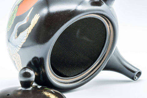 Japanese Kyusu - Black Kurodei Tokoname-yaki Teapot - 400ml - Tezumi