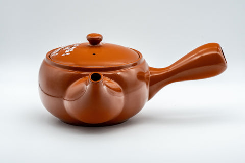 Tezumi — Japanese Kyusu - Large Sakura Tokoname-yaki Teapot - 600ml — three-quarter view from the opposite side