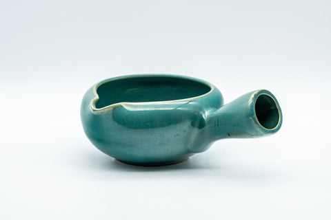Japanese Yuzamashi - Turquoise Side-handled Water Cooler - 250ml - side view of the turquoise side-handled water cooler
