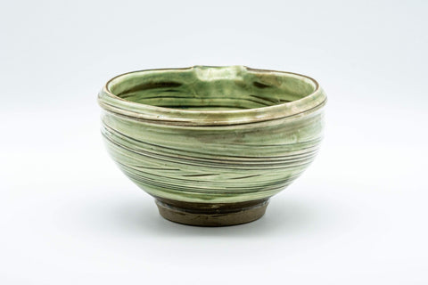 Japanese Katakuchi - Large Brush Glazed Spouted Matcha Bowl - 700ml - Tezumi