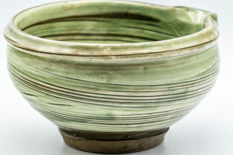 Japanese Katakuchi - Large Brush Glazed Spouted Matcha Bowl - 700ml - Tezumi