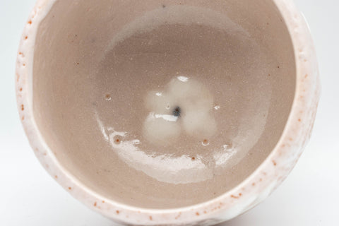 Japanese Teacup - Pink Shino Glaze Yunomi with White Plum Blossoms - 210ml