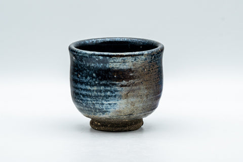 Japanese Teacup - Metallic Bronze Glazed Yunomi - 200ml - front view of the cup showing its metallic bronze glaze