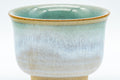 Tezumi — Japanese Teacup - Flared Blue-green Yunomi - 125ml — closeup of the glaze