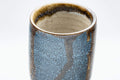 Tezumi — Japanese Teacup - Blue Yuteki Yunomi - 110ml — closeup of the glaze