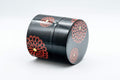 Tezumi — Japanese Chazutsu - Hakoya Floral Lacquer Tea Canister - 350ml — closeup of the lacquer finish