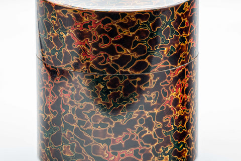 Japanese Chazutsu - 唐塗 Kara-nuri Urushi Lacquer Canister - 350ml - Tezumi