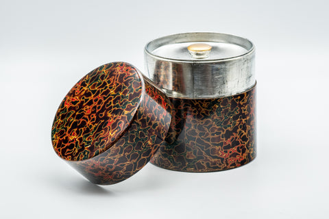 Japanese Chazutsu - 唐塗 Kara-nuri Urushi Lacquer Canister - 350ml - Tezumi