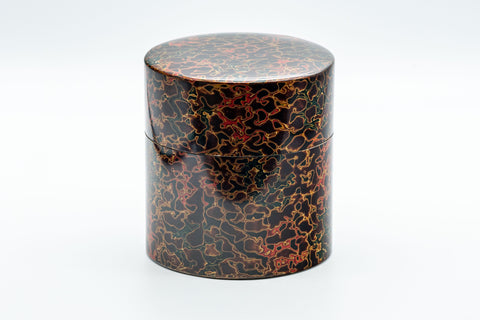 Japanese Chazutsu - 唐塗 Kara-nuri Urushi Lacquer Canister - 350ml - Tezumi