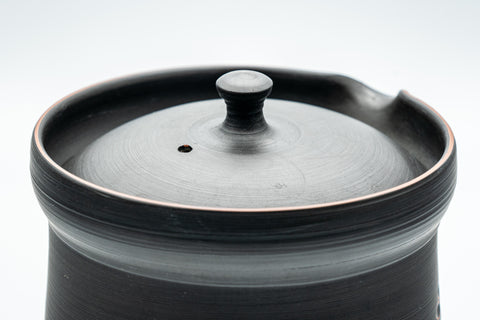 Japanese Chaho - 石龍 Uemura Hiroyuki, Sekiryu Kiln - Black Kurodei Tokoname-yaki Sasame Teapot - 300ml - Tezumi