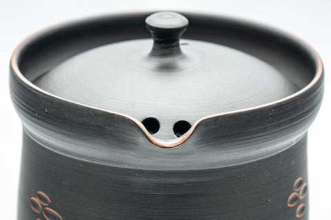 Japanese Chaho - 石龍 Uemura Hiroyuki, Sekiryu Kiln - Black Kurodei Tokoname-yaki Sasame Teapot - 300ml - Tezumi