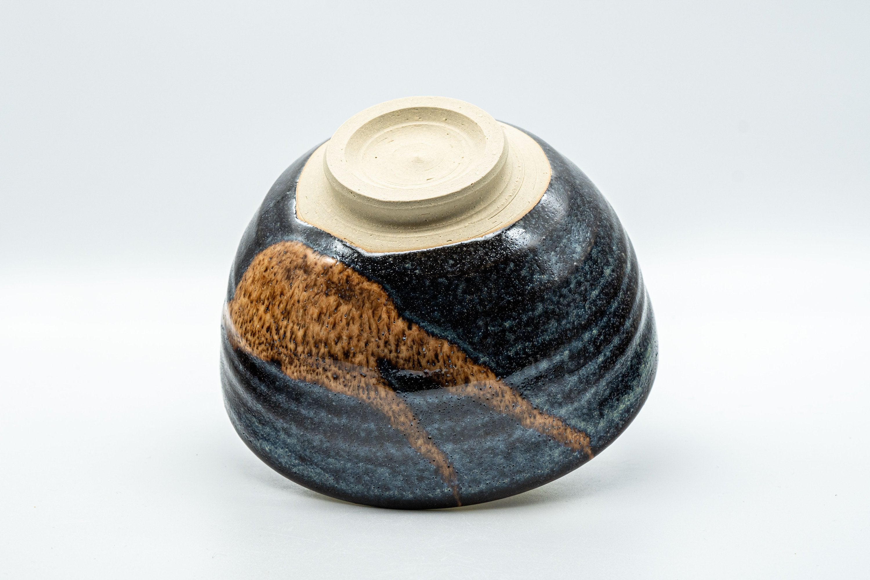 Japanese Matcha Bowl - Hare's Fur Glazed Wan-nari Chawan - 450ml