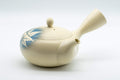 Tezumi — Japanese Kyusu - Ivory Momiji Takasuke Tokoname-yaki Debeso Teapot - 260ml — three-quarter view