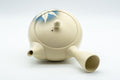 Tezumi — Japanese Kyusu - Ivory Momiji Takasuke Tokoname-yaki Debeso Teapot - 260ml — top-down view of the lid and side handle