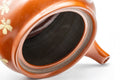 Japanese Kyusu - 宗山窯 Sakura Tokoname-yaki Obi-ami Teapot - 330ml - interior view showing the obi-ami stainless mesh filter