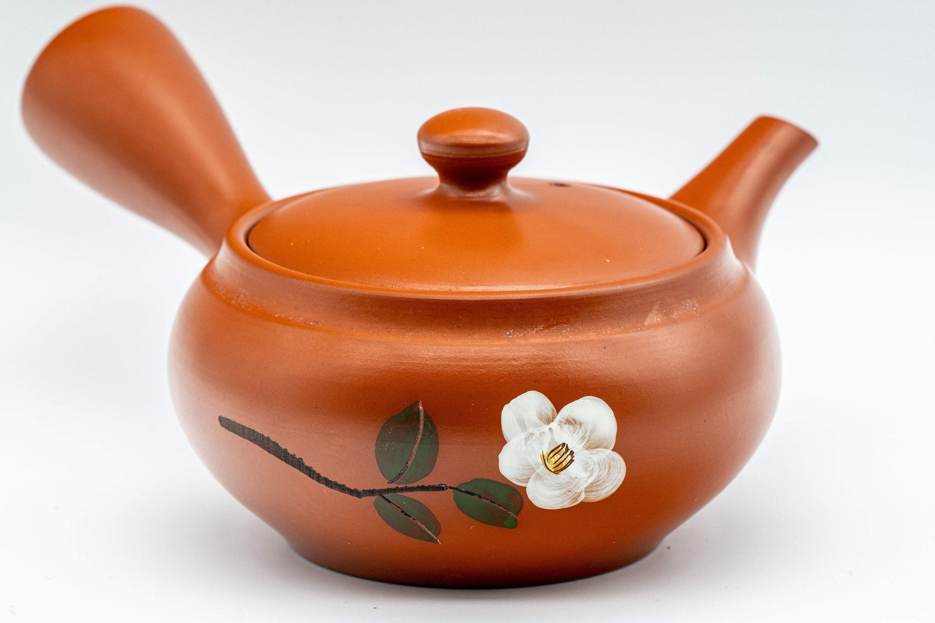 Japanese Kyusu - 華仙 Kasen Floral Tokoname-yaki Teapot - 200ml