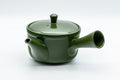 Tezumi — Japanese Kyusu - Green Ryokudei Tokoname-yaki Teapot - 230ml — three-quarter view