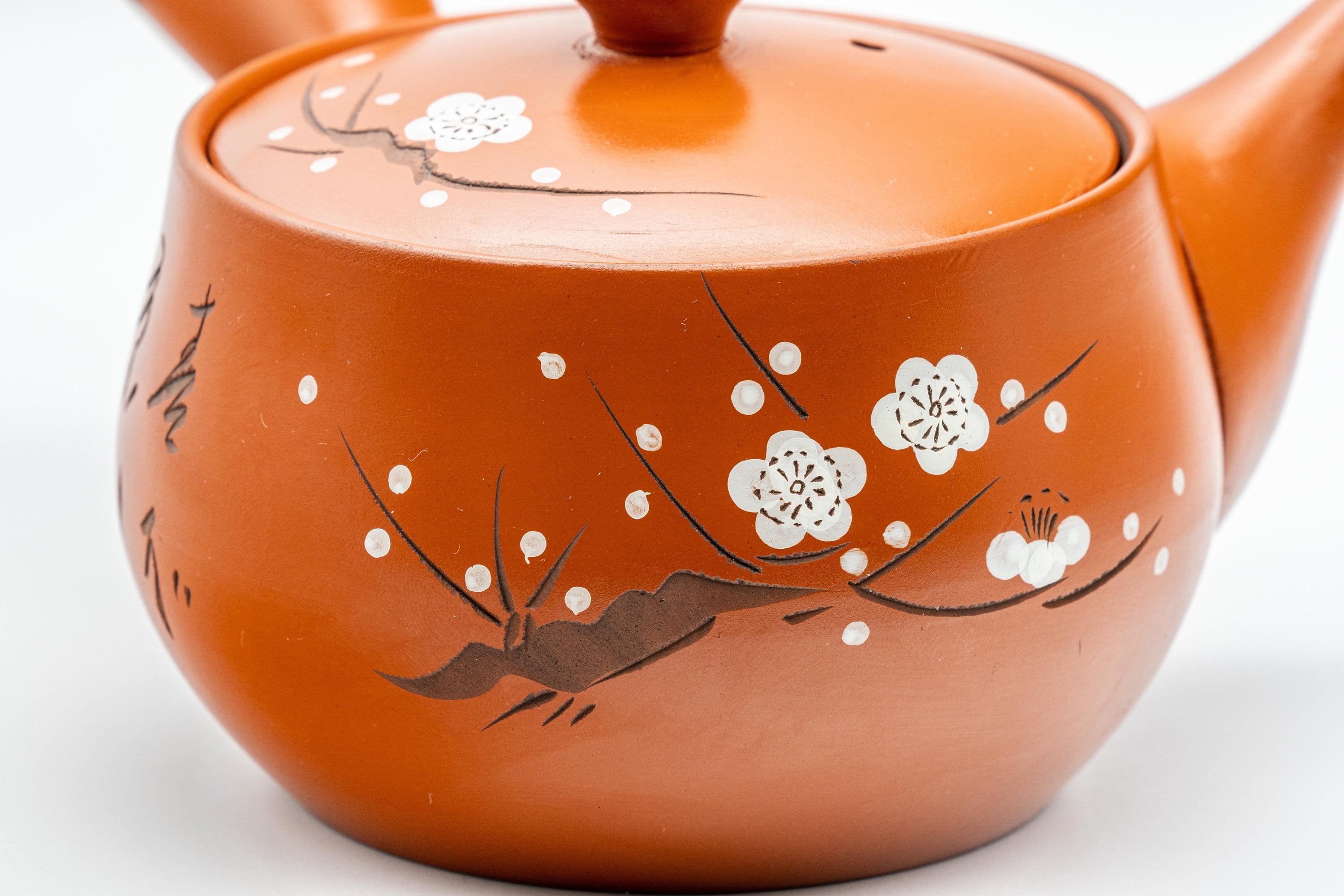 Japanese Kyusu - 義仙 Gisen Morishita Calligraphy Ume Tokoname-yaki Teapot - 300ml