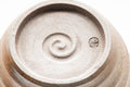 Japanese Teacups - Pair of Ido-gata Shigaraki-yaki Yunomi - 175ml - top-down view of both cups