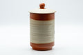 Japanese Teacup - Mountainous Tokoname-yaki Lidded Yunomi - another side view of the lidded cup