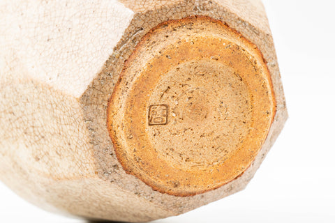 Japanese Teacups - Pair of 啓 Heptagonal Hagi-yaki Yunomi - 130ml