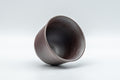 Japanese Teacup - Banko-yaki Senchawan - tilted view showing the dark interior