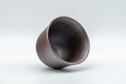 Japanese Teacup - Banko-yaki Senchawan - tilted view showing the dark interior