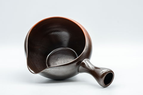 Japanese Yuzamashi - Tetsuo Black Kokudei Tokoname-yaki Water Cooler - top view showing the interior