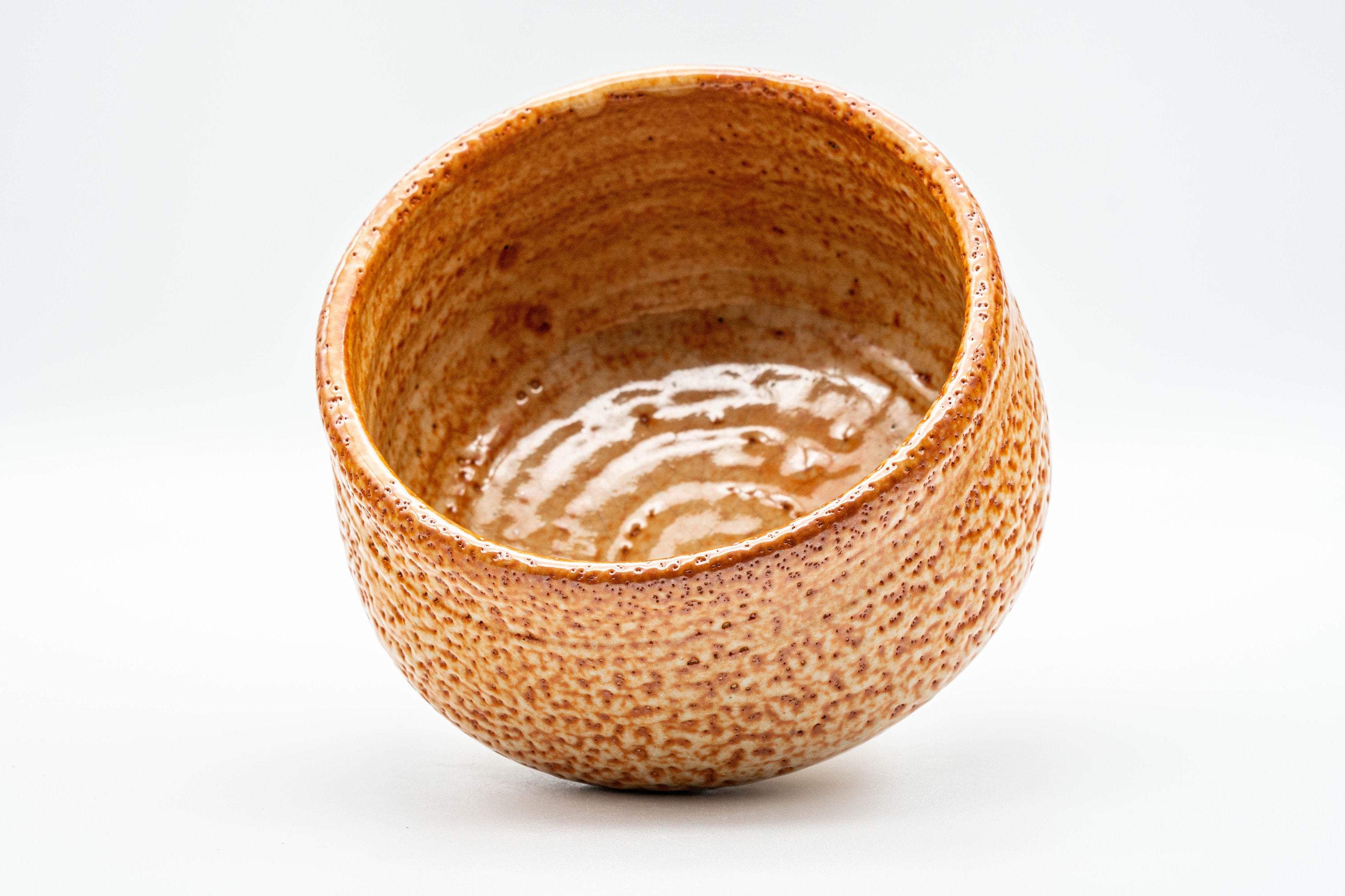 Japanese Matcha Bowl - Shino Glazed Yuzuhada Chawan Tea Bowl - 500ml - Tezumi
