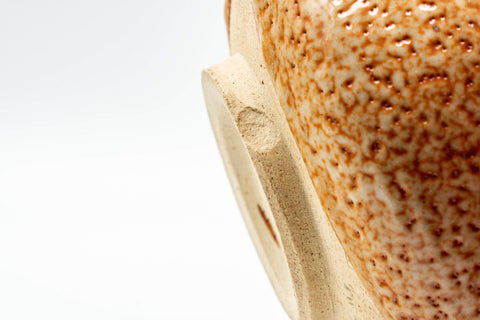 Japanese Matcha Bowl - Shino Glazed Yuzuhada Chawan Tea Bowl - 500ml - Tezumi