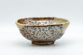Japanese Matcha Bowl - Goma Hira-gata Shigaraki-yaki Chawan - 250ml - opposite side view of the ash-glazed exterior