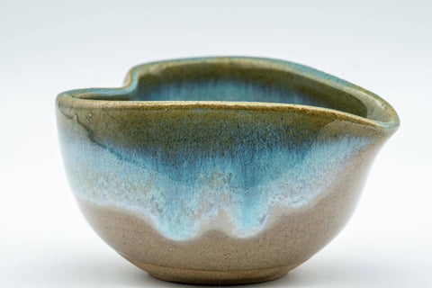 Japanese Katakuchi - Turquoise Glazed Agano-yaki Water Cooler - 80ml - Tezumi