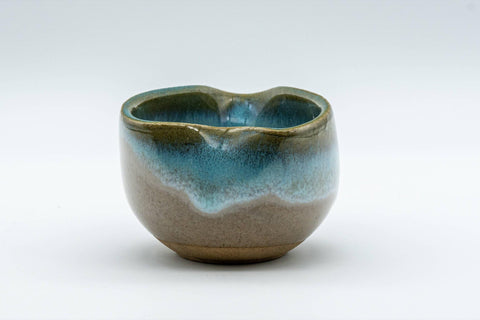 Japanese Katakuchi - Turquoise Glazed Agano-yaki Water Cooler - 80ml - Tezumi