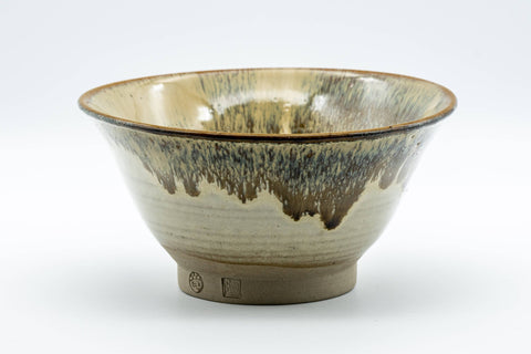 Japanese Matcha Bowl - 竜 陶 Asagao-gata Tenmoku Nagashi Glazed Chawan - 450ml