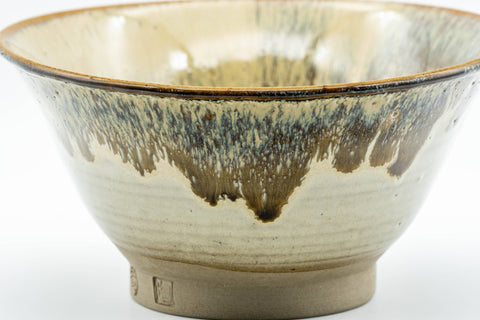 Japanese Matcha Bowl - 竜 陶 Asagao-gata Tenmoku Nagashi Glazed Chawan - 450ml