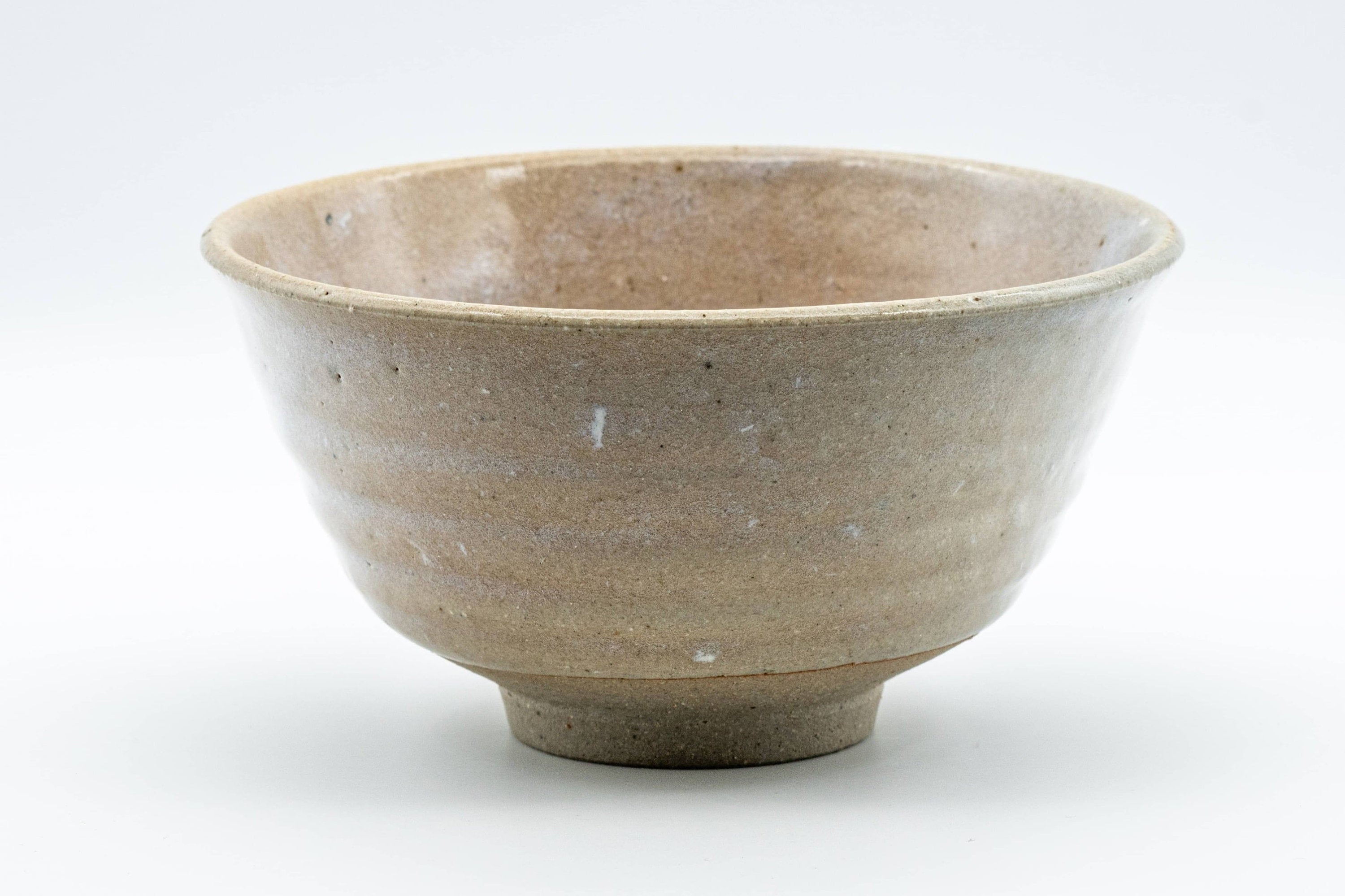 Japanese Matcha Bowl - Beige Drip-Glazed Hatazori-gata Chawan - 450ml