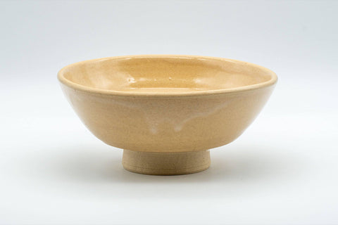 Japanese Matcha Bowl - Beige Hira-gata Hagi-yaki Natsu Summer Chawan - 250ml - Tezumi