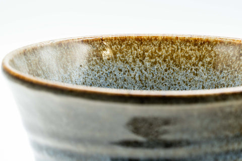 Japanese Matcha Bowl - 芳翠 Housui - Tenmoku Nagashi Glazed Ido-gata Chawan - 350ml