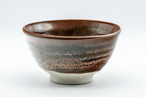 Japanese Matcha Bowl - Red Tenmoku Glazed Sugi-nari Chawan - 350ml