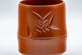 Japanese Teacups - Set of 5 Bamboo Tokoname-yaki Yunomi with Gift Box - 125ml - top-down view into the interior of a single teacup