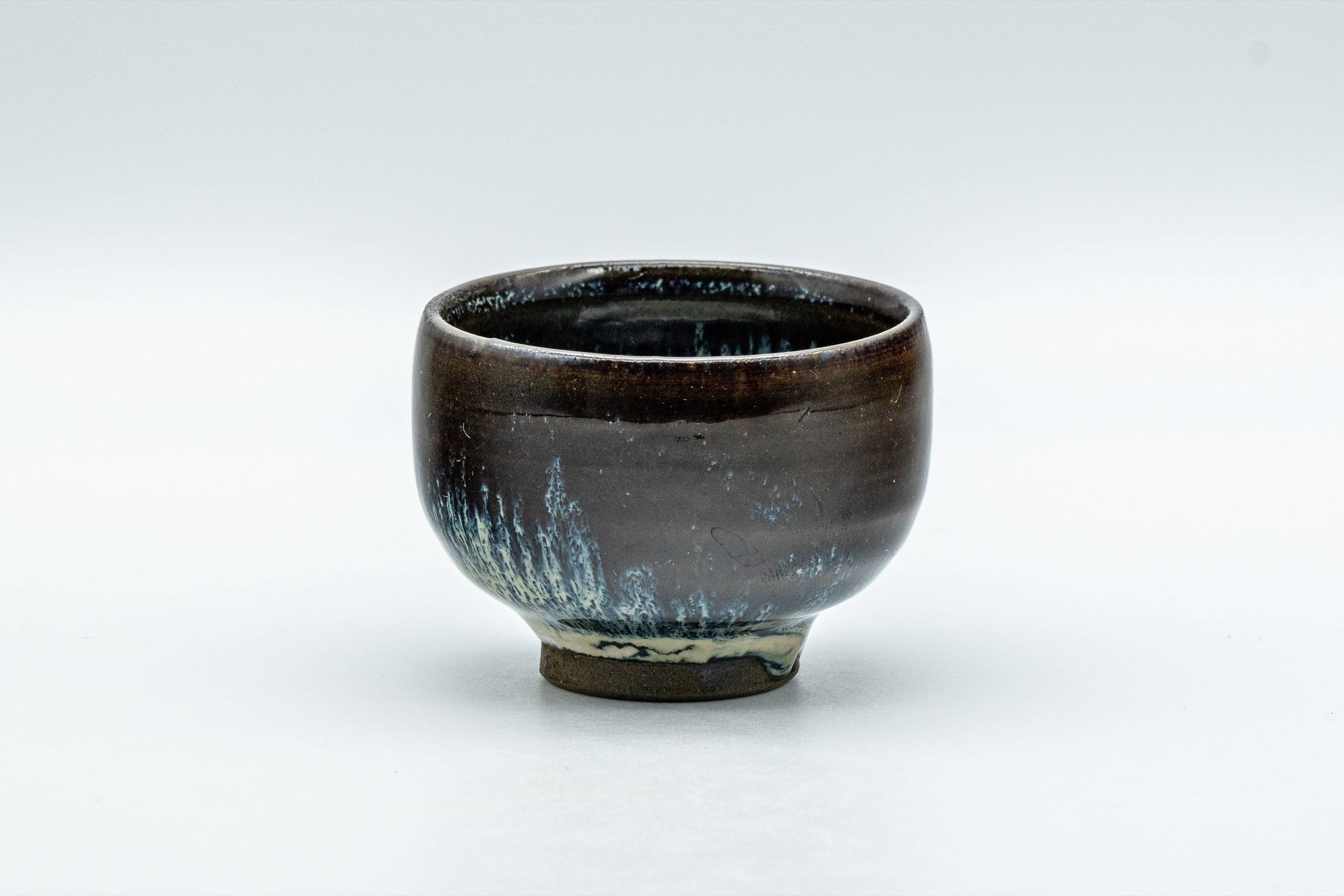 Japanese Teacup - Tenmoku Nagashi Glazed Guinomi - 50ml